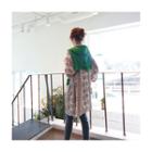 Mock-neck Patterned A-line Dress
