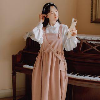 Puff-sleeve Shirt / Midi Jumper Dress