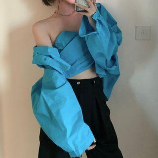 Crinkled Tube Top / Shirt