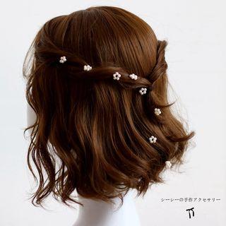 Freshwater Pearl Flower Headpiece
