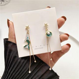 Non-matching Mermaid Stud Earring / Clip-on Earring