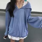 Set: Oversize Tank Top + Hooded Zip Jacket
