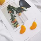 Resin Orange Dangle Earring Tangerine - One Size