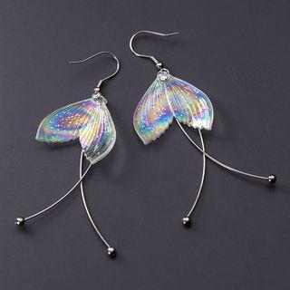 Rhinestone Mermaid Tail Drop Earring 1 Pair - Silver - One Size