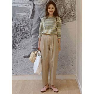 Detachable-pocket Cotton Chino Pants