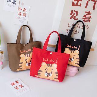 Cartoon Print Mini Tote Bag