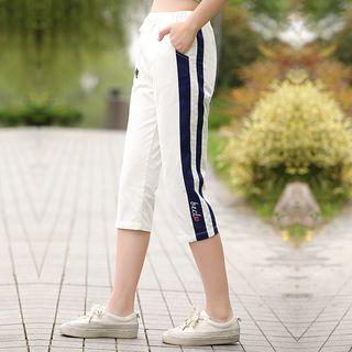 Side Stripe Cropped Pants