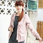 Stand-collar Snap-button Jacket