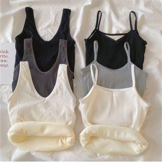 Fleece-line Tank Top / Fleece-line Camisole Top (various Designs)