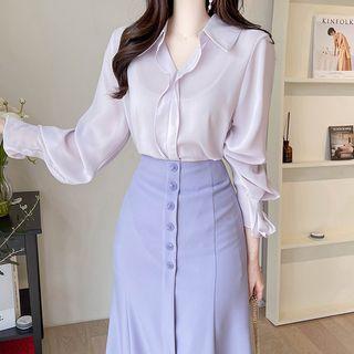 Buttonless Chiffon Shirt