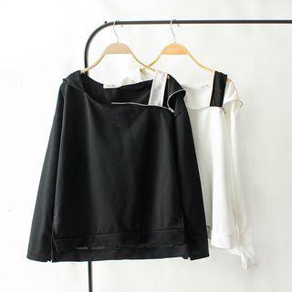 Shoulder-zip Hoodie