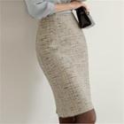 Tapered Tweed Formal Skirt