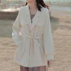 Drawstring Single-breasted Blazer