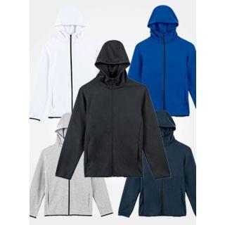 High-neck Zip-up Hoodie