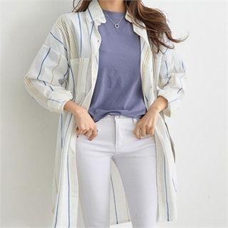 Long Boxy-fit Stripe Shirt