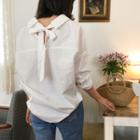 Tie-back Cotton Shirt