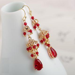 Retro Faux Crystal Drop Earring
