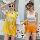 Set: Tankini Top + Bottom + Elbow-sleeve T-shirt