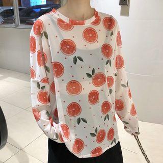 Fruit Print Long-sleeve T-shirt