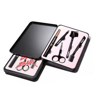 16brand - Sixteen Gangs Brow Bar: Brow Comb 1pc + Beauty Shaver 1pc + Beauty Pincher 1pc + Beauty Scissors 1pc + Brow Brow Maker Duo (cocoa) 1pc 5pcs