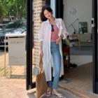 Slit-back Sheer Long Shirt
