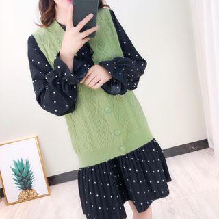 Knit Vest Green - One Size
