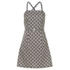 Plaid Cross-back Strappy Mini A-line Dress