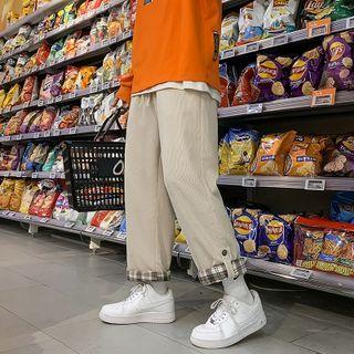 Roll-up Drawstring Straight Leg Pants