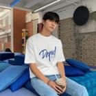 Daniel Printed Elbow-sleeve T-shirt