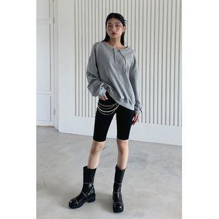 Drawstring Oversized Sweatshirt