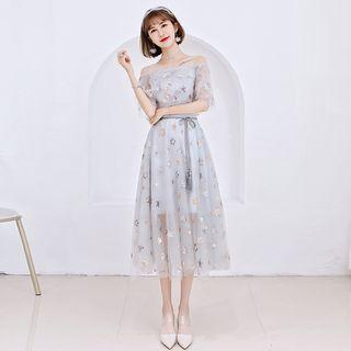 Sequined Midi A-line Cocktail Dress (various Designs)