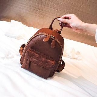 Croc-grain Backpack