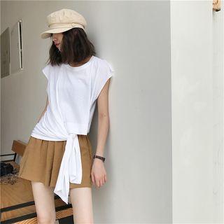 Tie Waist Sleeveless Top