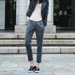 Cuff-hem Tapered Pants
