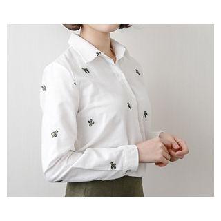 Cactus Embroidered Shirt