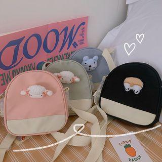 Cartoon Paneled Nylon Crossbody Bag