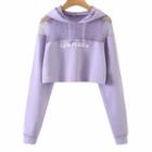 Fishnet Panel Lettering Hoodie