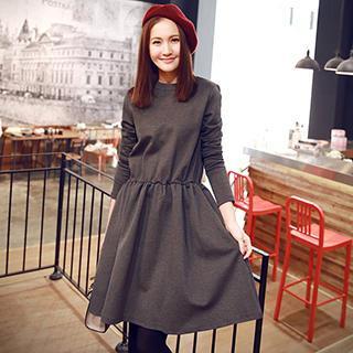 Belted A-line Dress