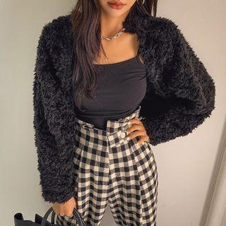 Faux-fur Cropped Bolero Jacket