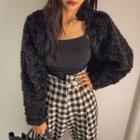 Faux-fur Cropped Bolero Jacket