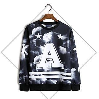 Lettering Printed Pullover