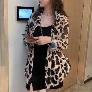 Cow Print Shirt Leopard - Black & White - One Size