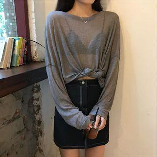 Long-sleeve Chiffon T-shirt