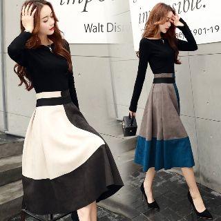 Set: T-shirt + Panel A-line Skirt