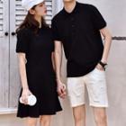 Couple Matching Short-sleeve T-shirt / Short-sleeve Mini A-line Dress