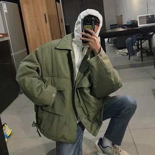 Drawstring Pocket Padded Coat