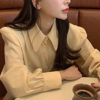 Peter Pan Plain Blouse Yellow - One Size