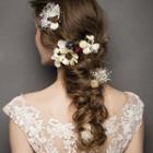 Set: Floral Hair Comb + Hair Pin