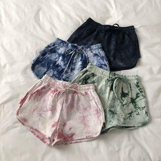 Tie-dye Drawstring Sweatshorts