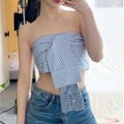 Striped Tube Top Blue - One Size